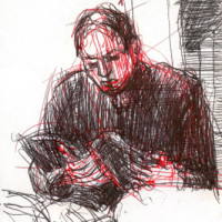 Waiting Room, Man Reading